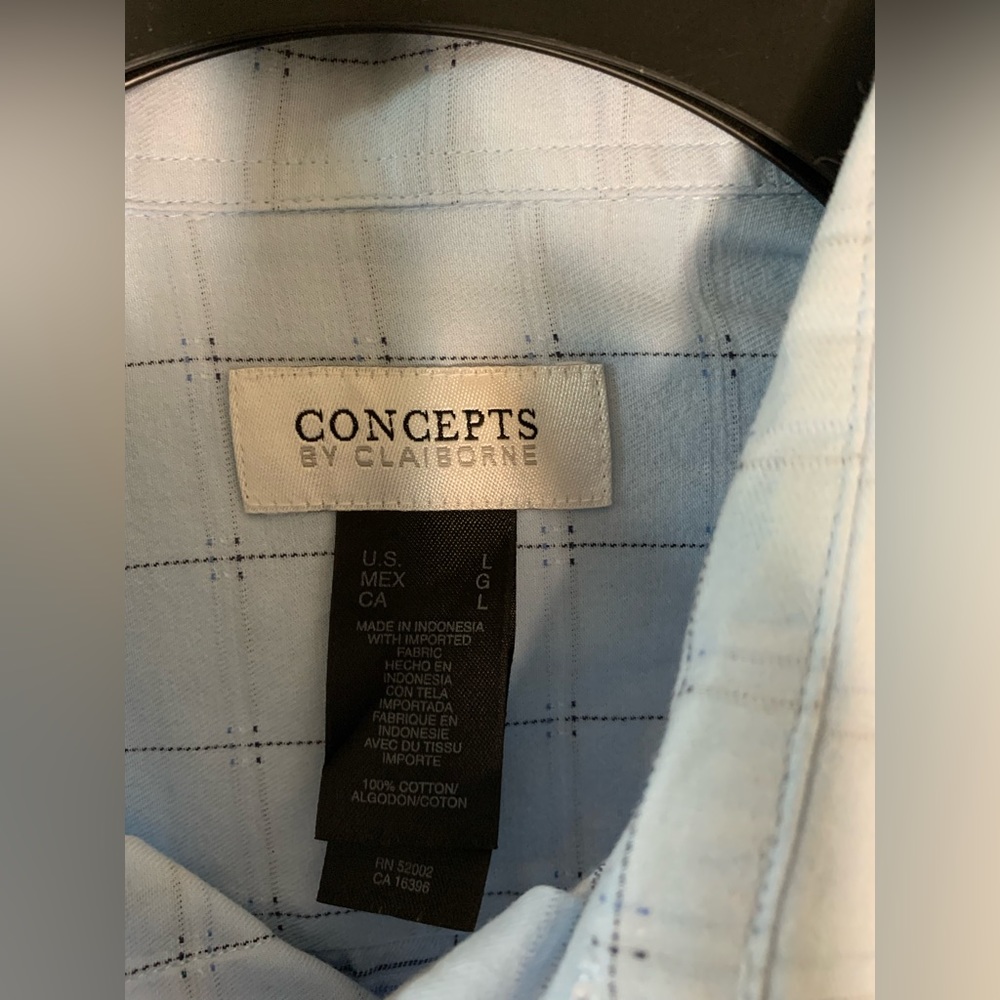 Concepts by Claiborne light blue dress shirt